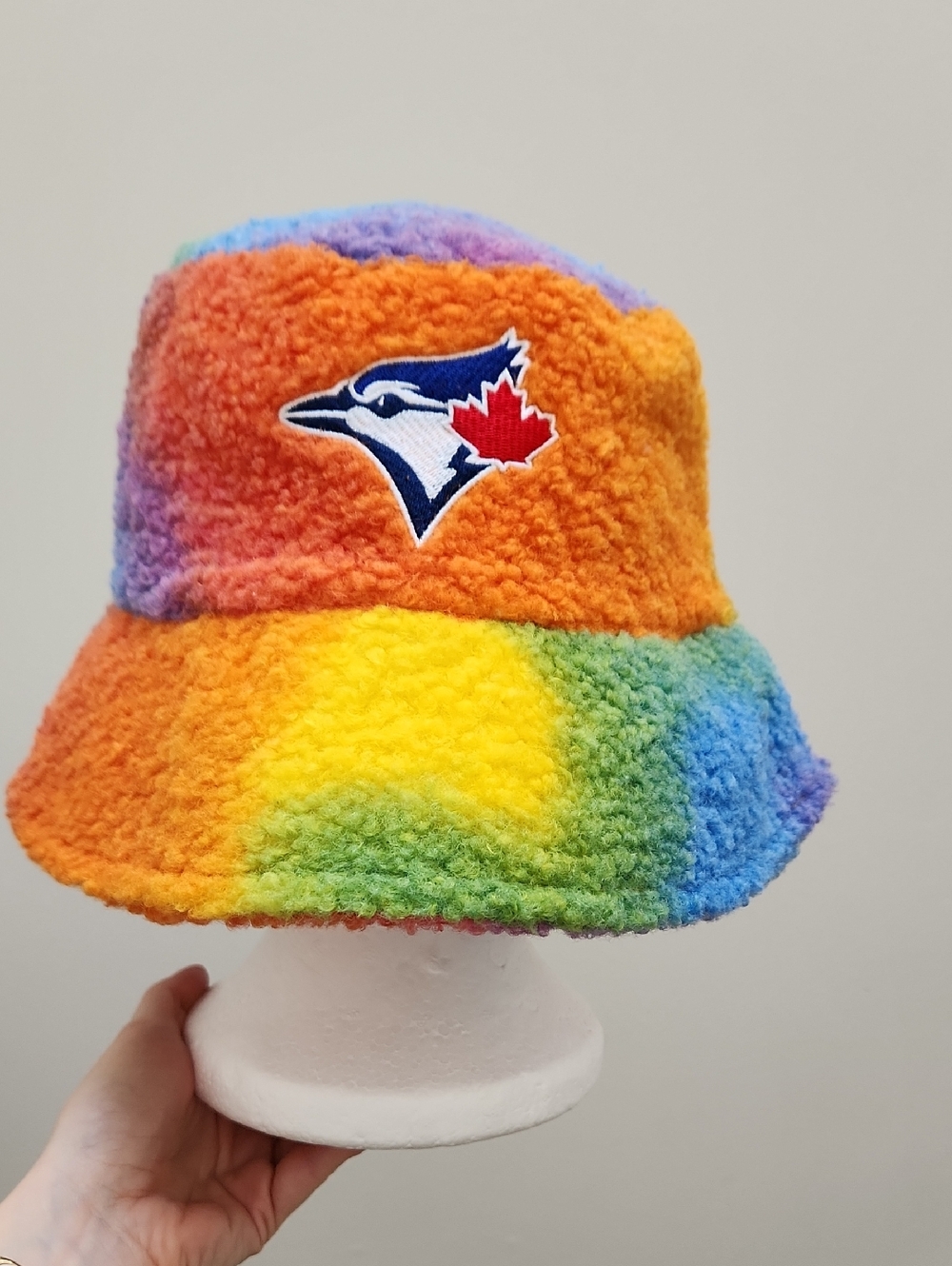 Toronto Blue Jays Rainbow Fuzzy Bucket Hat Giveaway